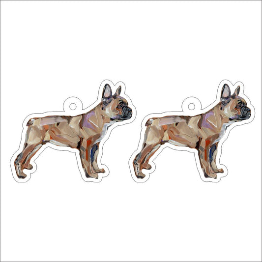 CMS-1259-C10 Frenchie Blonde Earring Pair | 0.125Acrylic Earring | Case of 10