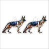 CMS-1263-C10 German Shepherd Earring Pair | 0.125Acrylic Earring | Case of 10