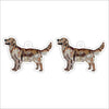 CMS-1265-C10 Golden Retriever Dark Earring Pair | 0.125Acrylic Earring | Case of 10