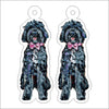 CMS-1270-C10 Goldenoodle Black With Pink Bow Earring Pair | 0.125Acrylic Earring | Case of 10