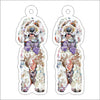 CMS-1274-C10 Goldendoodle Purple Bow Earring Pair | 0.125Acrylic Earring | Case of 10