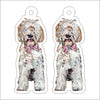 CMS-1277-C10 Goldendoodle with Pink Bow Earring Pair | 0.125Acrylic Earring | Case of 10