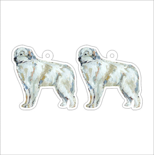 CMS-1280-C10 Great Pyrenees Earring Pair | 0.125Acrylic Earring | Case of 10
