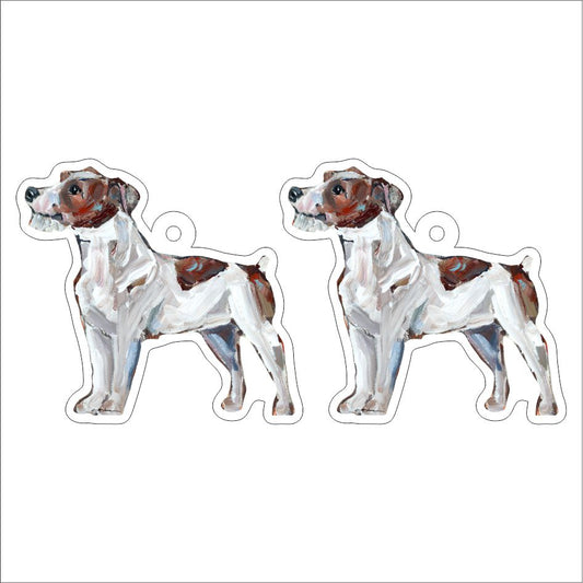 CMS-1281-C10 Jack Russell Wire-Haired Earring Pair | 0.125Acrylic Earring | Case of 10