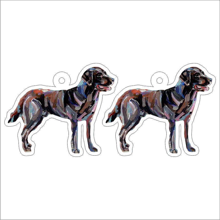 CMS-1283-C10 Lab Chocolate Earring Pair | 0.125Acrylic Earring | Case of 10