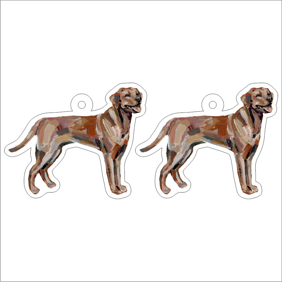 CMS-1284-C10 Lab Red Fox Earring Pair | 0.125Acrylic Earring | Case of 10