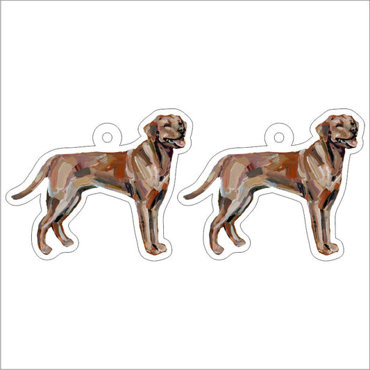 CMS-1284-C10 Lab Red Fox Earring Pair | 0.125Acrylic Earring | Case of 10