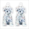 CMS-1290-C10 Maltipoo White Earring Pair | 0.125Acrylic Earring | Case of 10