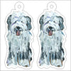 CMS-1292-C10 Old English Sheepdog Gray & White Earring Pair | 0.125Acrylic Earring | Case of 10