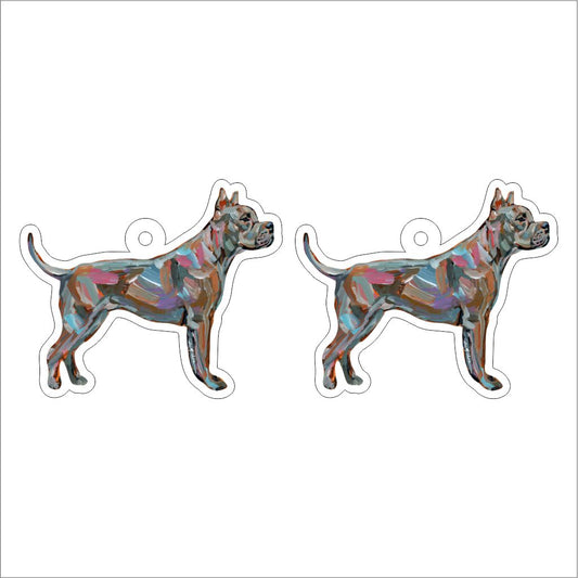CMS-1294-C10 Pitbull Abstract Earring Pair | 0.125Acrylic Earring | Case of 10