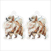 CMS-1295-C10 Pomeranian Apricot Earring Pair | 0.125Acrylic Earring | Case of 10
