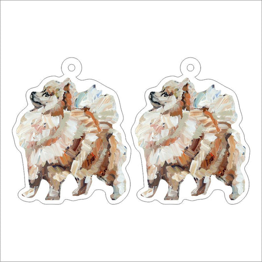 CMS-1295-C10 Pomeranian Apricot Earring Pair | 0.125Acrylic Earring | Case of 10