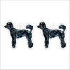 CMS-1298-C10 Poodle Black Earring Pair | 0.125Acrylic Earring | Case of 10