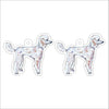 CMS-1299-C10 Poodle White Earring Pair | 0.125Acrylic Earring | Case of 10