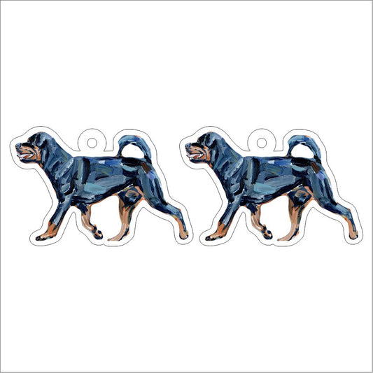 CMS-1303-C10 Rottweiler Earring Pair | 0.125Acrylic Earring | Case of 10
