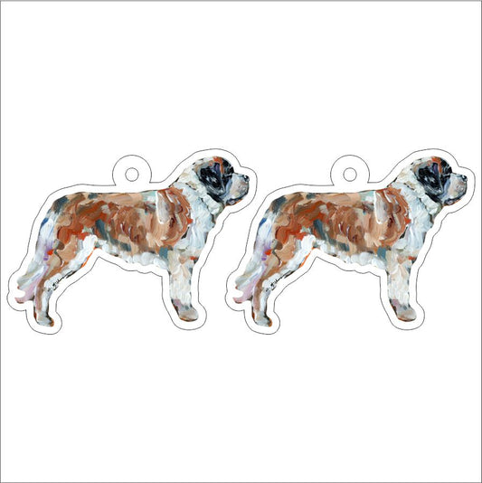 CMS-1305-C10 Saint Bernard Earring Pair | 0.125Acrylic Earring | Case of 10