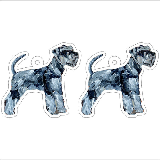 CMS-1307-C10 Schnauzer Earring Pair | 0.125Acrylic Earring | Case of 10