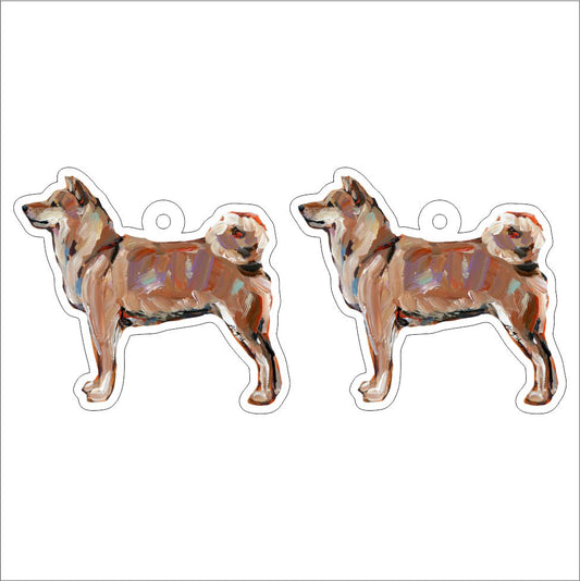 CMS-1311-C10 Shiba Inu Earring Pair | 0.125Acrylic Earring | Case of 10