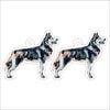 CMS-1315-C10 Siberian Husky Earring Pair | 0.125Acrylic Earring | Case of 10