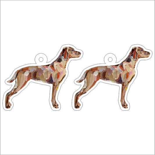 CMS-1316-C10 Vizsla Earring Pair | 0.125Acrylic Earring | Case of 10