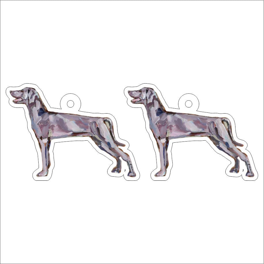 CMS-1317-C10 Weimaraner Earring Pair | 0.125Acrylic Earring | Case of 10