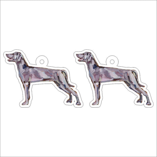 CMS-1317-C10 Weimaraner Earring Pair | 0.125Acrylic Earring | Case of 10