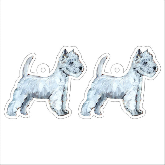 CMS-1318-C10 Westie Earring Pair | 0.125Acrylic Earring | Case of 10