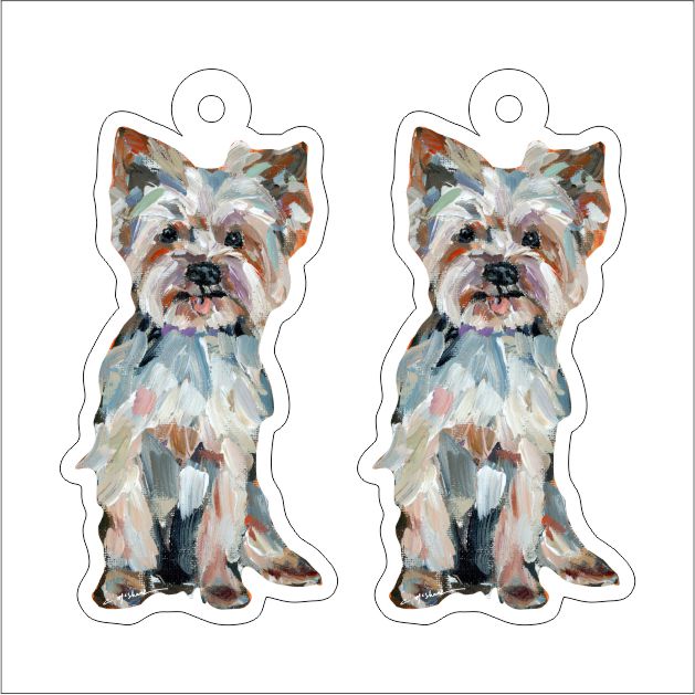 CMS-1319-C10 Yorkie Light Earring Pair | 0.125Acrylic Earring | Case of 10