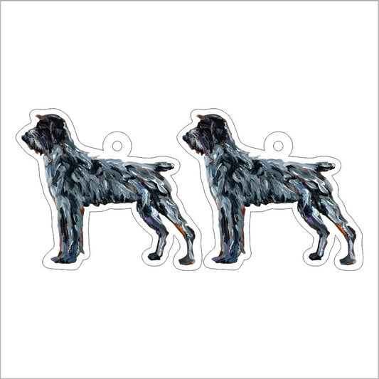 CMS-1320-C10 Wirehaired Pointing Griffon Earring Pair | 0.125Acrylic Earring | Case of 10
