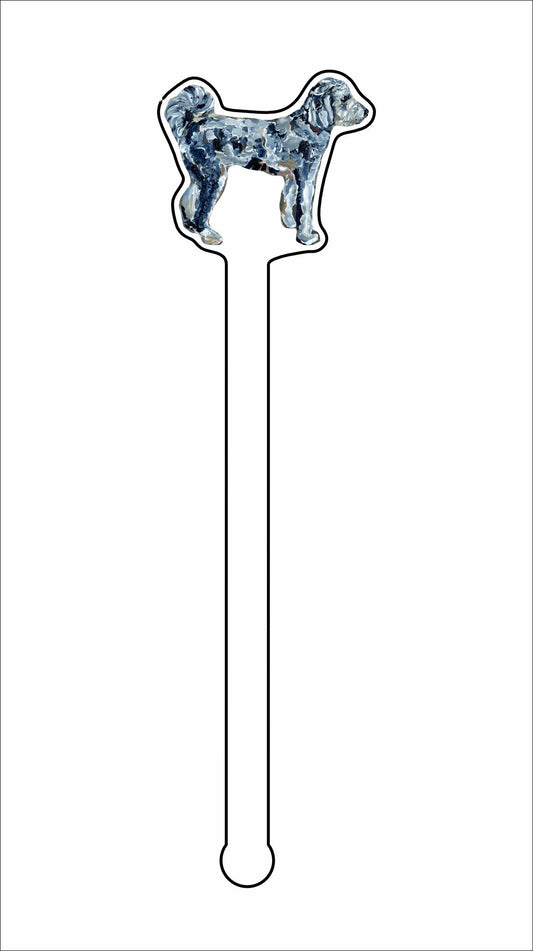CMS-1323-C4 Aussiedoodle Standing Stirrer | 0.125Acrylic Stirrer | Case of 4