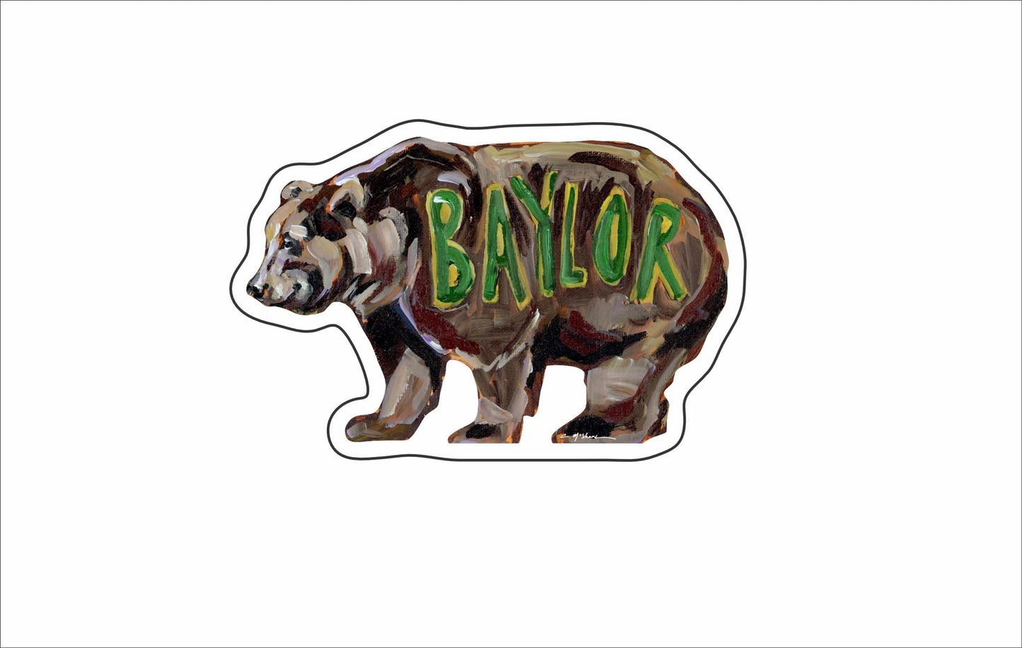 CMS-1628-C10 Baylor Bears Sticker  | Removable Sticker | Set of 10