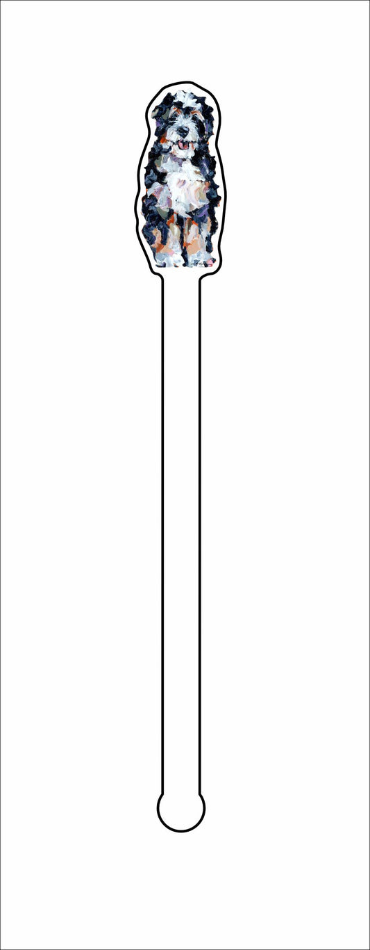 CMS-1331-C4 Bernedoodle Stirrer | 0.125Acrylic Stirrer | Case of 4