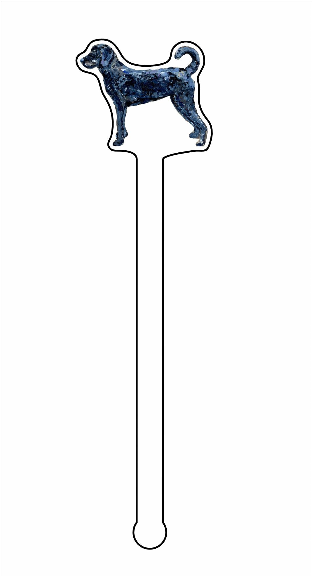 CMS-1333-C4 Black Labradoodle Stirrer | 0.125Acrylic Stirrer | Case of 4