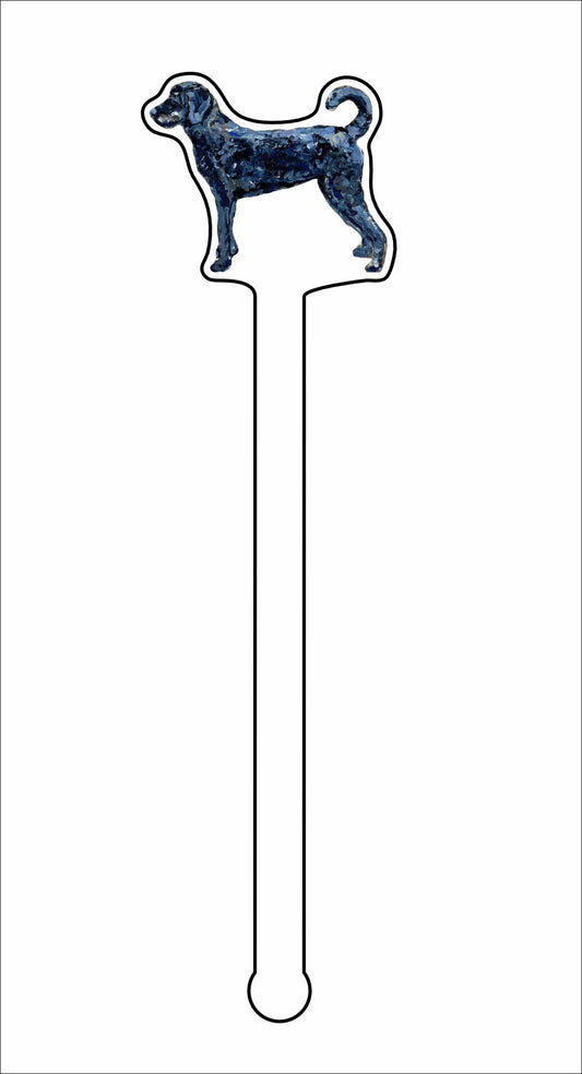 CMS-1333-C4 Black Labradoodle Stirrer | 0.125Acrylic Stirrer | Case of 4