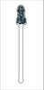 CMS-1334-C4 Black Small Doodle Stirrer | 0.125Acrylic Stirrer | Case of 4