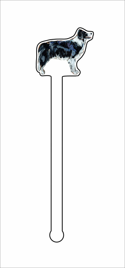CMS-1337-C4 Border Collie Stirrer | 0.125Acrylic Stirrer | Case of 4