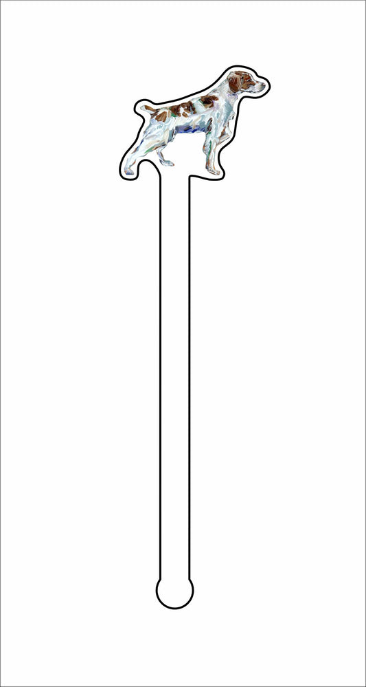 CMS-1341-C4 Brittany Spaniel Stirrer | 0.125Acrylic Stirrer | Case of 4