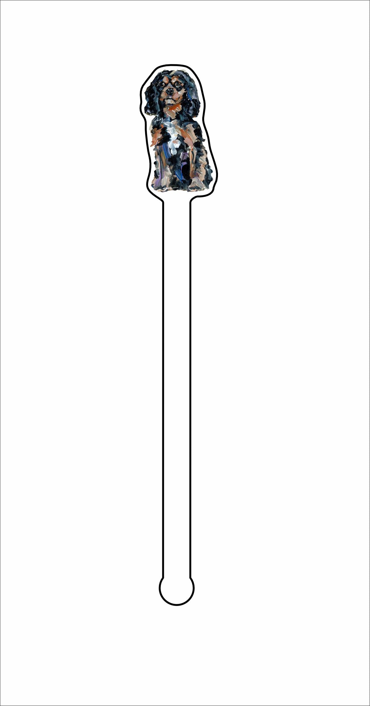 CMS-1347-C4 Cavalier King Charles BT Stirrer | 0.125Acrylic Stirrer | Case of 4