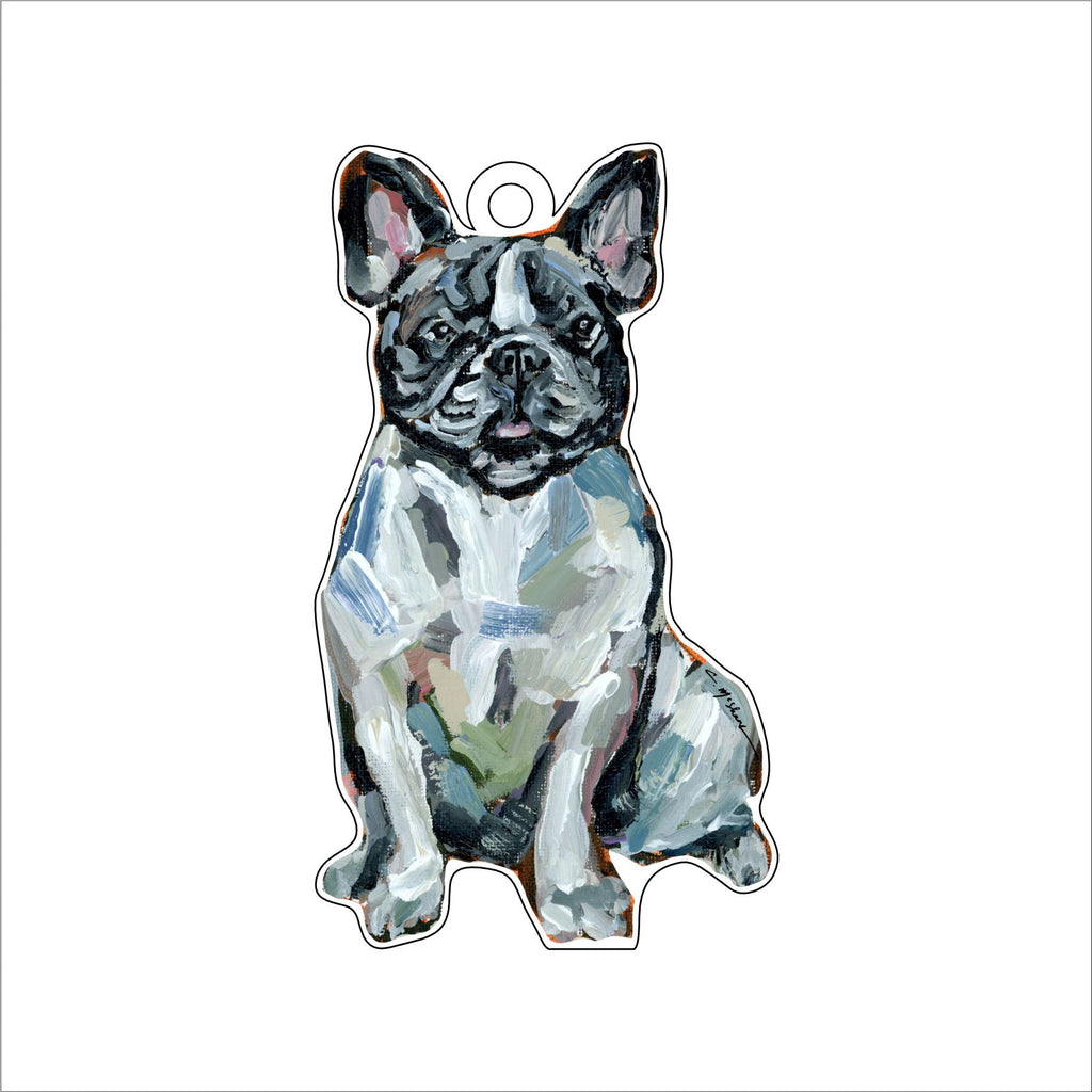 Frenchie Black & White | 0.25in. Acrylic Ornament | Case of 25