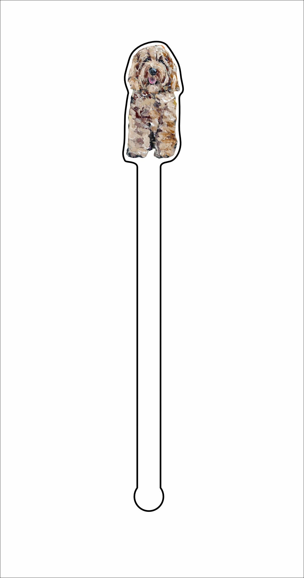 CMS-1358-C4 Cockapoo Blonde Stirrer | 0.125Acrylic Stirrer | Case of 4