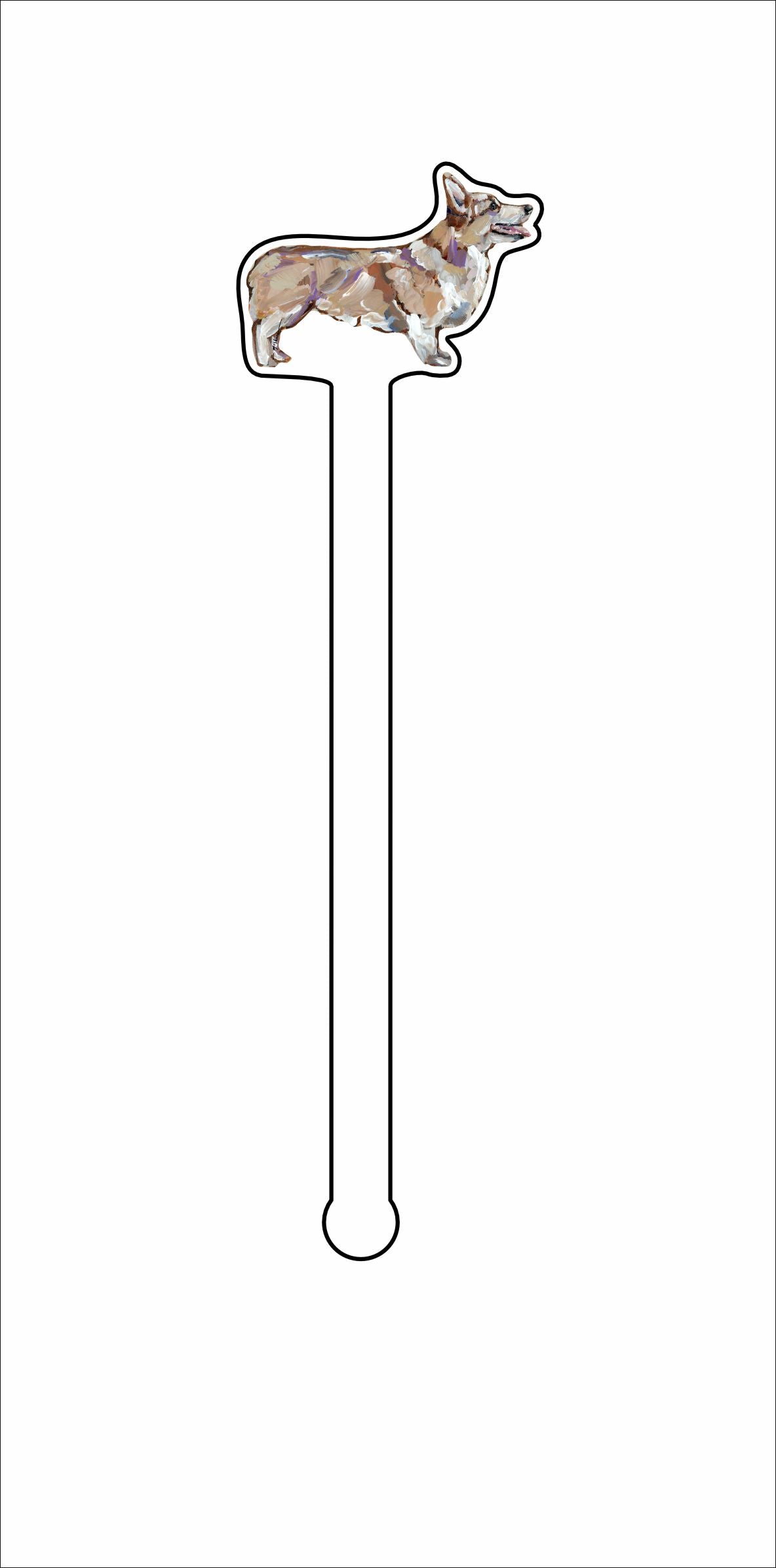 CMS-1359-C4 Corgi Blonde Stirrer | 0.125Acrylic Stirrer | Case of 4