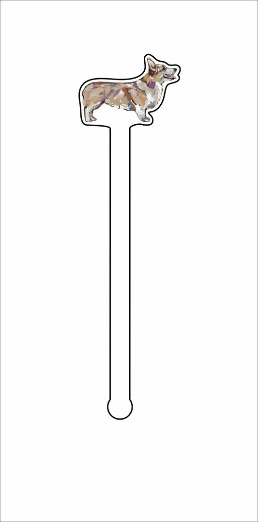CMS-1359-C4 Corgi Blonde Stirrer | 0.125Acrylic Stirrer | Case of 4