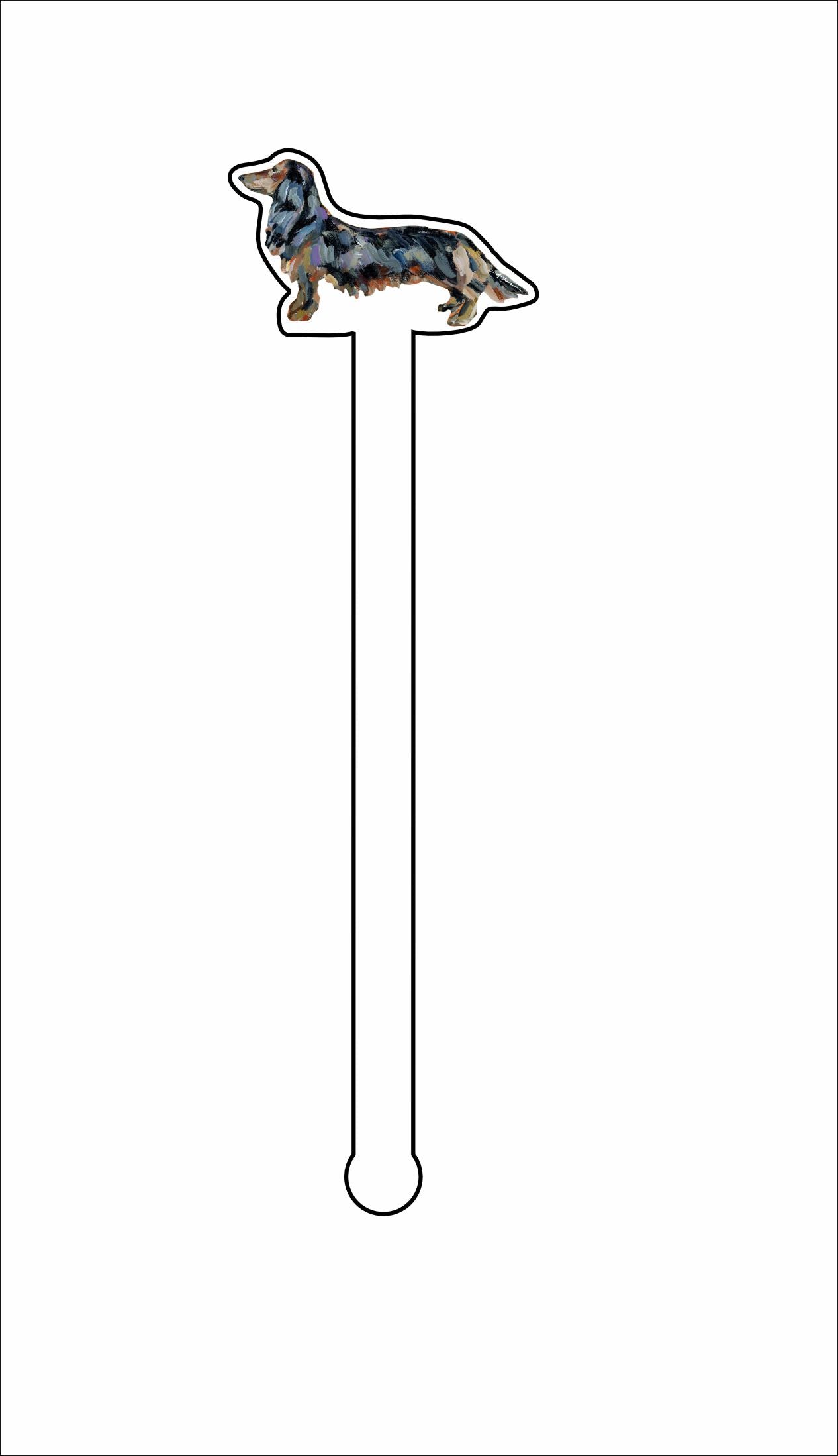 CMS-1362-C4 Dachshund Black & Tan Stirrer | 0.125Acrylic Stirrer | Case of 4