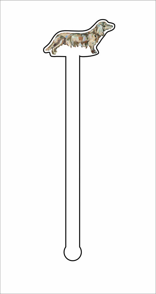 CMS-1363-C4 Dachshund Blonde Long-Haired Stirrer | 0.125Acrylic Stirrer | Case of 4