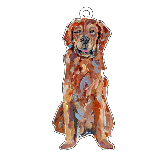 Golden Retriever Red | 0.25in. Acrylic Ornament | Case of 25