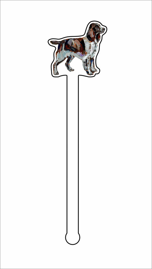 CMS-1376-C4 English Springer Spaniel Stirrer | 0.125Acrylic Stirrer | Case of 4
