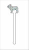 CMS-1382-C4 Frenchie White Stirrer | 0.125Acrylic Stirrer | Case of 4