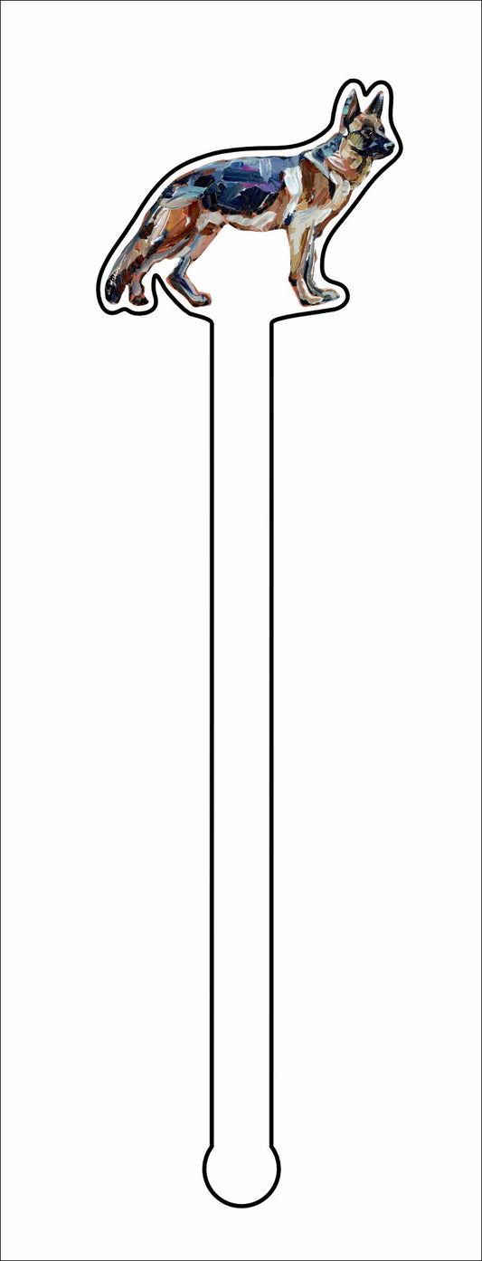 CMS-1383-C4 German Shepherd Stirrer | 0.125Acrylic Stirrer | Case of 4