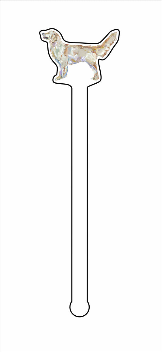 CMS-1386-C4 Golden Retriever Light Stirrer | 0.125Acrylic Stirrer | Case of 4