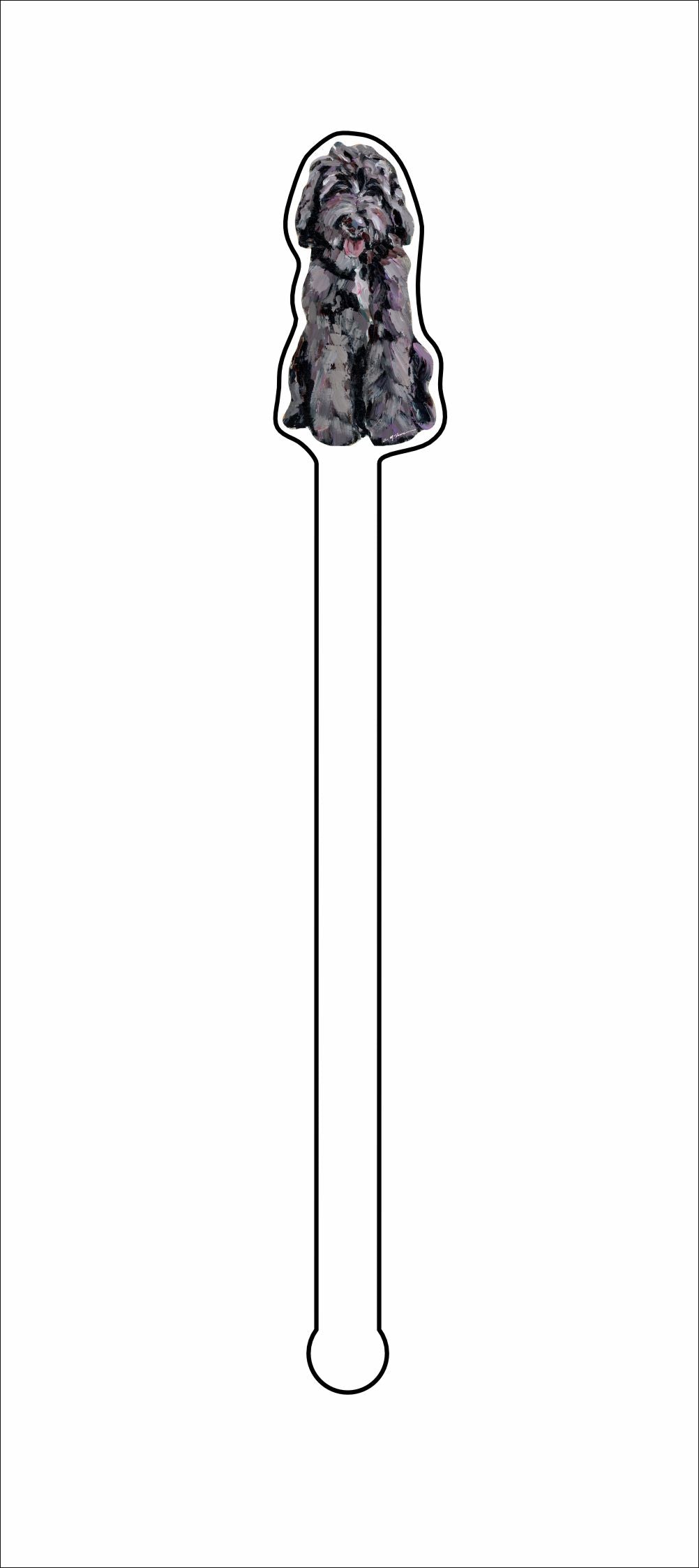 CMS-1392-C4 Goldendoodle Chocolate Stirrer | 0.125Acrylic Stirrer | Case of 4
